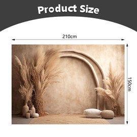 APROPHIC 2.1 x 1.5 m Boho Photo Background, Pampas Grass, Natural Landscape Photo Background, Vintage Art Decoration, Suitable for Photo, Birthday Parties, Photo Walls, Portrait Background
