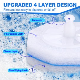 Actmuen 100pcs Disposable Toilet Brush Replacement Head,Bathroom Cleaning,Disposable Bowl Cleaners Compatible with Most Toilet Brushes