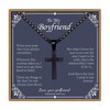 IEFLIFE Boyfriend Gifts Boyfriend Necklaces, Black Cross Necklace Boyfriend Jewelry