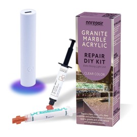 Granite, Marble and Acrylic Repair Kit (Clear/Transparent) - Fix Your Defects Like a Pro I Suitable for Most Repairs I Fix Broken Chips in Minutes