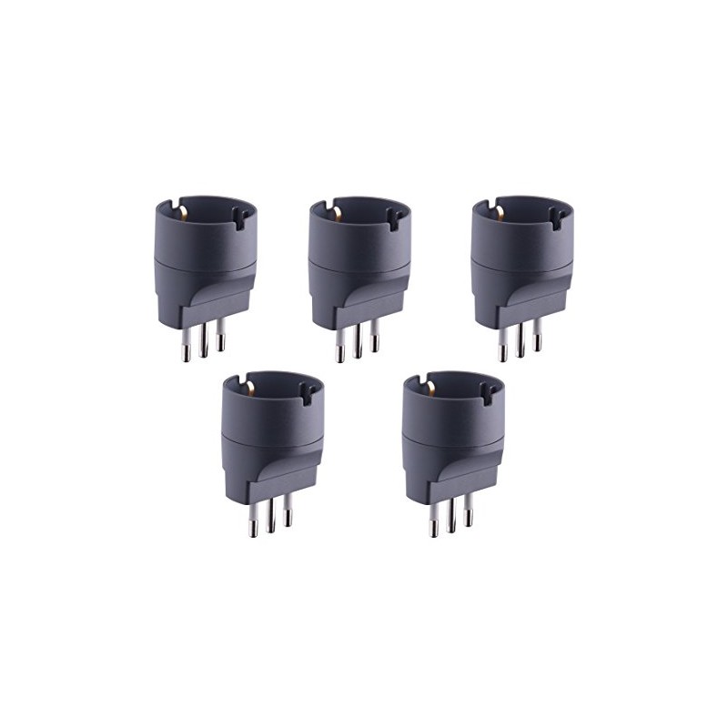 Electraline 92292 Set 5 adapters for Small 10 A Schuko