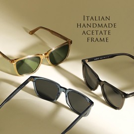 CARFIA Square Polarized Sunglasses for Men UV400 Protection Classic Retro Acetate Shades Driving Glasses