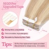 SEGO Pro 50cm Tape in Extensions Echthaar Haarverlängerung Naturhaarfarbe 10PCS