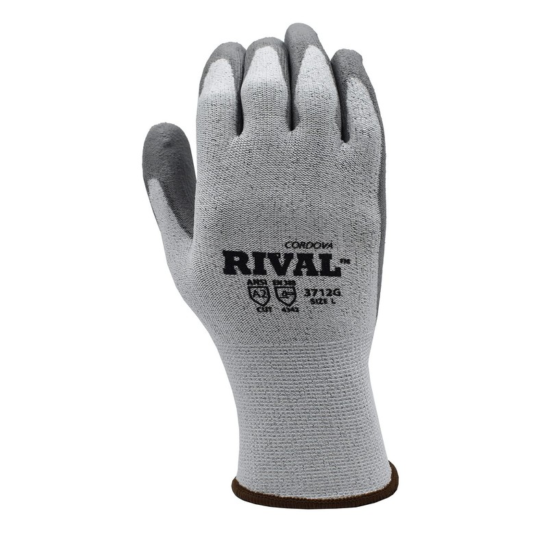 Cordova 3712GL Rival Light Gray 13-Gauge HPPE Shell Gloves, Gray