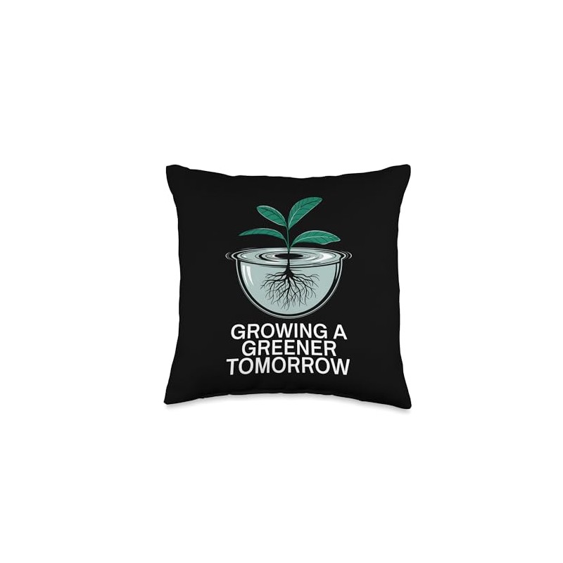 Growing A Greener Tomorrow Sustainable Hydroponics Throw Pillow