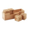 Perpetual Calendar Made of Bamboo Wood, Desk Calendar for Office