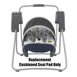 Replacement Part for Fisher-Price On The Go Baby Swing - GKH38 ~ Replacement Cushioned Seat Pad ~ Blue, Green and Gray Pattern