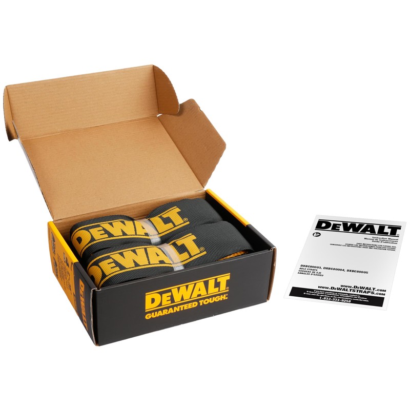 DEWALT DXBC80005 Black/Yellow 2" x 38" Premium Axle Tie Down