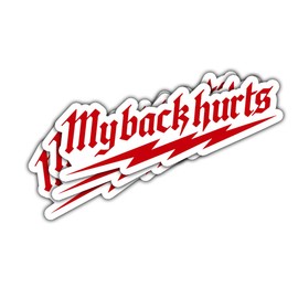 3Pcs My Back Hurts Sticker, My Back Hurt Bumper Stickers, Funny Builder Electrician Construction Welder Carpenter Sticker Decal, Toolbox Sticker - Sticker for Laptop Water Bottle Car Phone Helmet 3"