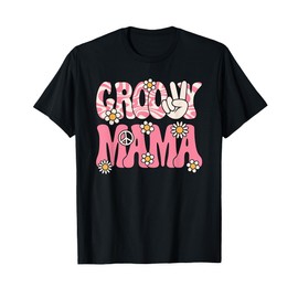 Groovy Mama Mom Retro Hippie 60s 70s Party Outfit Women T-Shirt