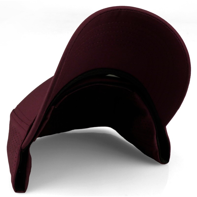 Daxton Performance Cool Tech Baseball Hat - Burgundy Cap, Gold