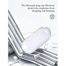 Case for Sony WF-C510 Wireless Earbuds,BOVUGAC High Transparency Soft TPU Shockproof Cover with Keychain,Cleaning Kit and Lanyard-Clear