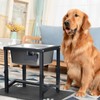 2.8 Gallon Elevated Large Dog Water Bowl, 4 Adjustable Height