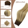 Full Shine Invisible Virgin Tape in Hair Extensions Color 3/8/22