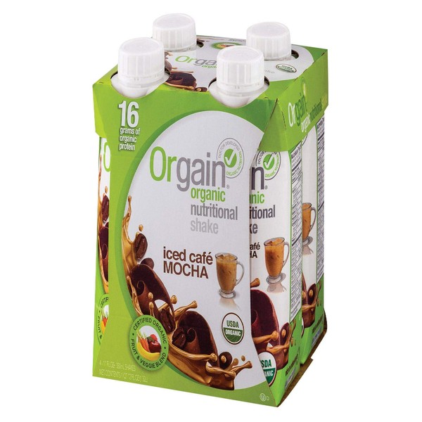 Organic Nutritional Shake Mocha (Case of 3) 4-Pack 11 Ounces