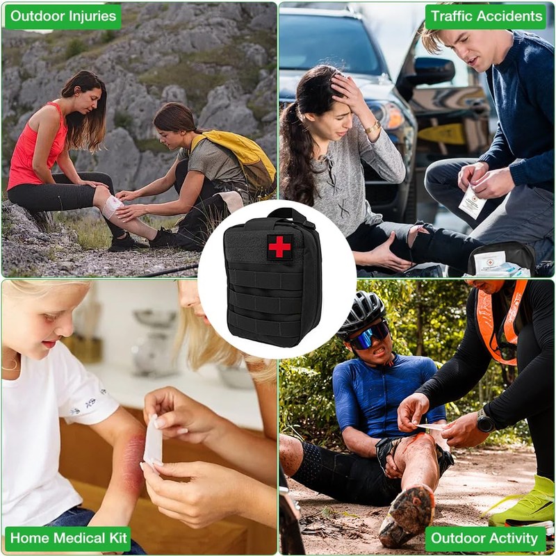 CLIUNT 54 PCS First Aid Kit, Emergency Trauma Kit, First