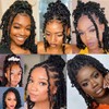Leeven 8 Packs Pre-twisted Passion Twist Crochet Hair with Curly