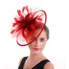 SAFERIN Fascinator Hair Clip Hat Bowler Kentucky Derby Cocktail Feather