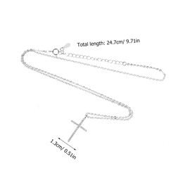 Beavorty Cross Pendant Necklace for Women Fashion Rhinestone Cross Necklace Lightweight Cupronickel for Casual Formal Wear for Graduation Birthday and Special Occasions