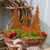 Storm's Gartenzaubereien Elk Christmas Decoration Set of 4 with Fir