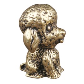 Ipetboom Brass Dog Figurine Vintage Desktop Decor Unique Collectible Dog Statue Compact for Home Office Brass Material for Use