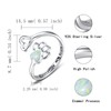 Opal Pet Lovers Paw Print Ring Heart 925 Sterling Silver