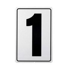 Kichwit Metal House Numbers Address Sign Reflective Aluminum Mailbox Number, 10 x 7 Inches, Number 1