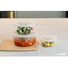 Hario MST-60-TW Heat-resistant Glass Storage Container, Round, 20.3 fl oz