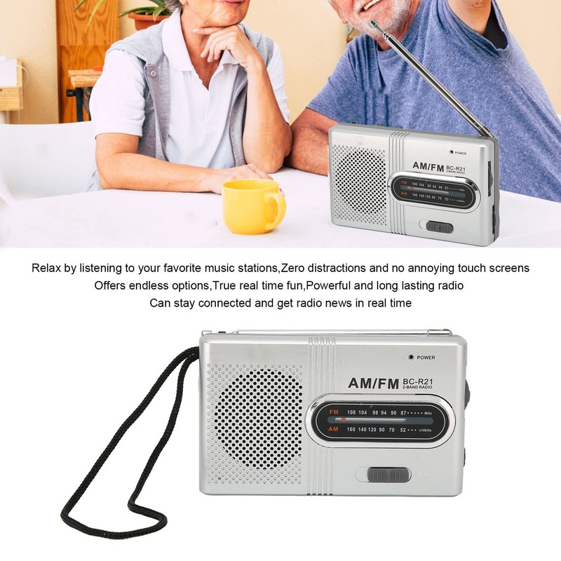 Portable AM FM Pocket Radio, Small Radio with Great Reception,