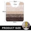 smiry Microfiber U-Shape Toilet Mat, Non-Slip Shaggy Soft Pedestal Mat