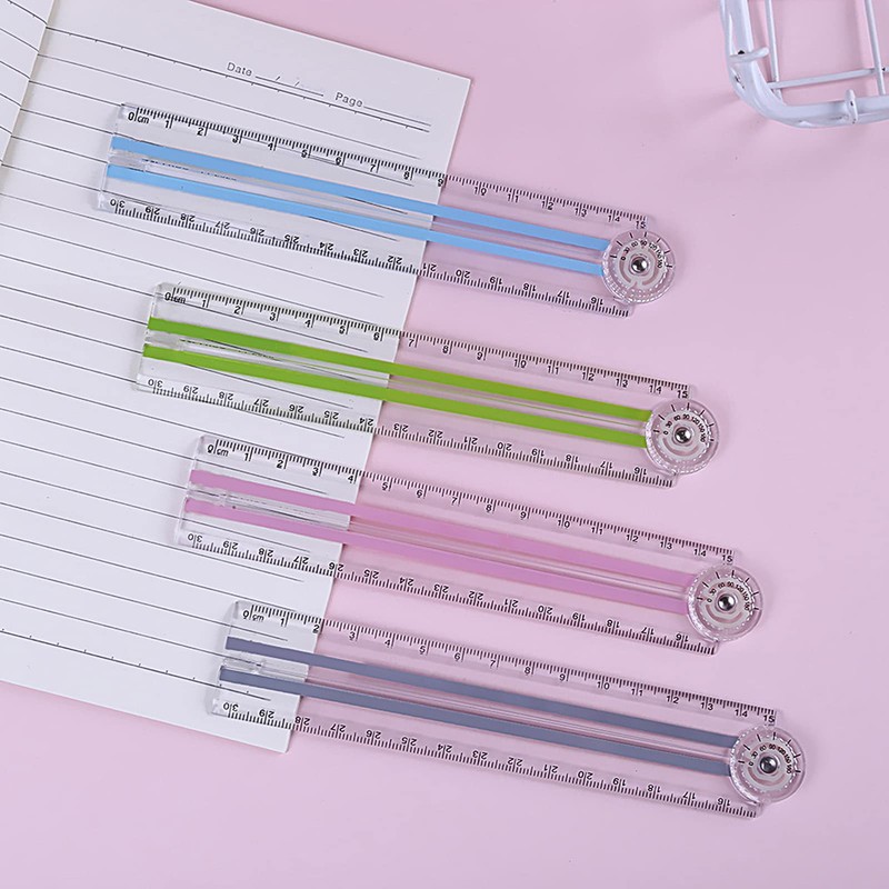 4 PCS Folding Rulers, 30cm Foldable Ruler 15cm Clear Rulers