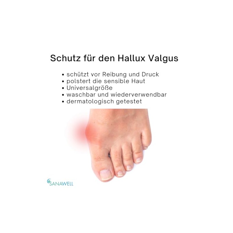 MEDOSAN Set of 2 Gel Hallux Protectors for Left and