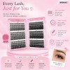 Individual Eyelashes Kit 600+ Pieces 30D-40D-50D-60D-80D-100D Volume Cluster Lashes Extensions,