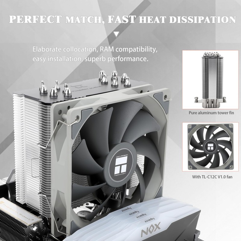 ThermalrLght Burst Assassin 120 CPU Air Cooler, 120mm PWM Fan