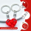 SGERUFZ Herz Schlüsselanhänger Partner Weihnachten Geschenk Jahrestag Paar Geschenke (Rot)