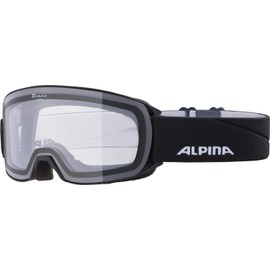 ALPINA NAKISKA OTG Dclear Ski Goggles, Anti-Fog, Extremely Robust & Shatterproof, with 100% UV Protection, for Adults, Black, One Size