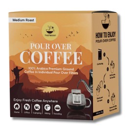 Hachidoori Pour Over Coffee, Medium Roast, 100% Arabica Ground Coffee with Single-Serve Filters – Convenient, Mess-Free, Travel-Ready Coffee for Home and Office.