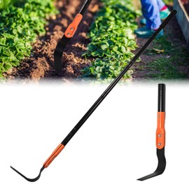 ABtool L Shaped Hoe Garden Tool,Gardening Weeding Tools with 71 inch Long Handle,Sharp Three-Sided Blades Garden Hoe for Crevice Weeding,Soil Loosening,Trenching,Gardening Planting