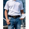 Civantiya - Cinturón de piel para hombre, Black Style 04,