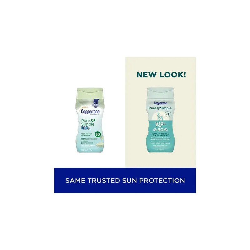 Coppertone Pure & Simple Kids Sunscreen Lotion Spf 50