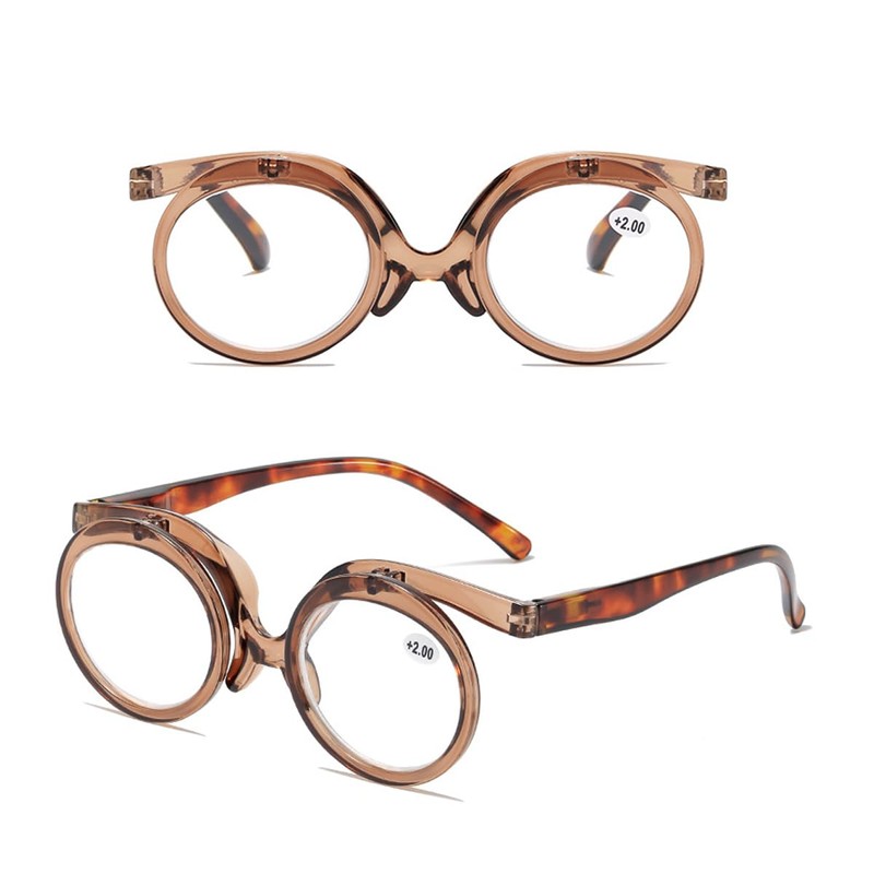 OREUDO Leopard Print Fashion Magnifying Glasses – HD Makeup Mirror