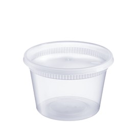 GUSTO GUSTO [48 Sets 16 oz. Plastic Deli Disposable Food Storage Containers With Airtight Lids (Formerly Comfy Package)