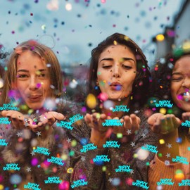 Happy Birthday Confetti, 30g BlueTable Confetti, Metallic Glitter Foil Star Table Confetti Sequins for Kids Adults Birthday Party Decoration Table Party Decorations