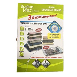 Space Vac Space Saver Organiser Combo Vacuum Seal Storage Bag (Pack of 4)