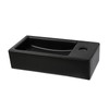 MEKKHALA Floating Vessel Sink Wall Mount 15x7 inch Black Small