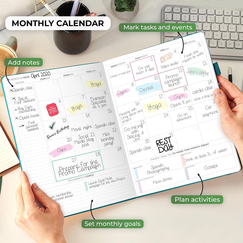 Clever Fox Planner PRO Schedule – Undated Weekly & Monthly