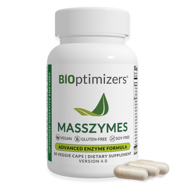 BiOptimizers MassZymes Digestive Enzymes Supplement – Max Nutrient Absorption, Boost