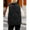 MEROKEETY Womens Puffer Vest Sleeveless Zip Up Quilted Coat Lightweight