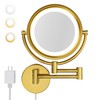 GURUN 8.5" Plug-in Magnifying Makeup Mirror with 3 Tones Dimmable