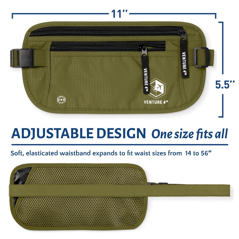 Travel Money Belt for Men and Women - Concealed Travel